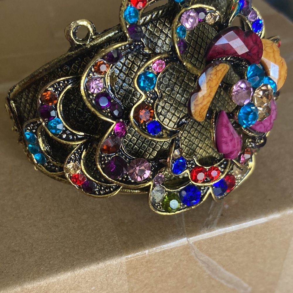 Mixed Gemstone Statement Bracelet - image 2